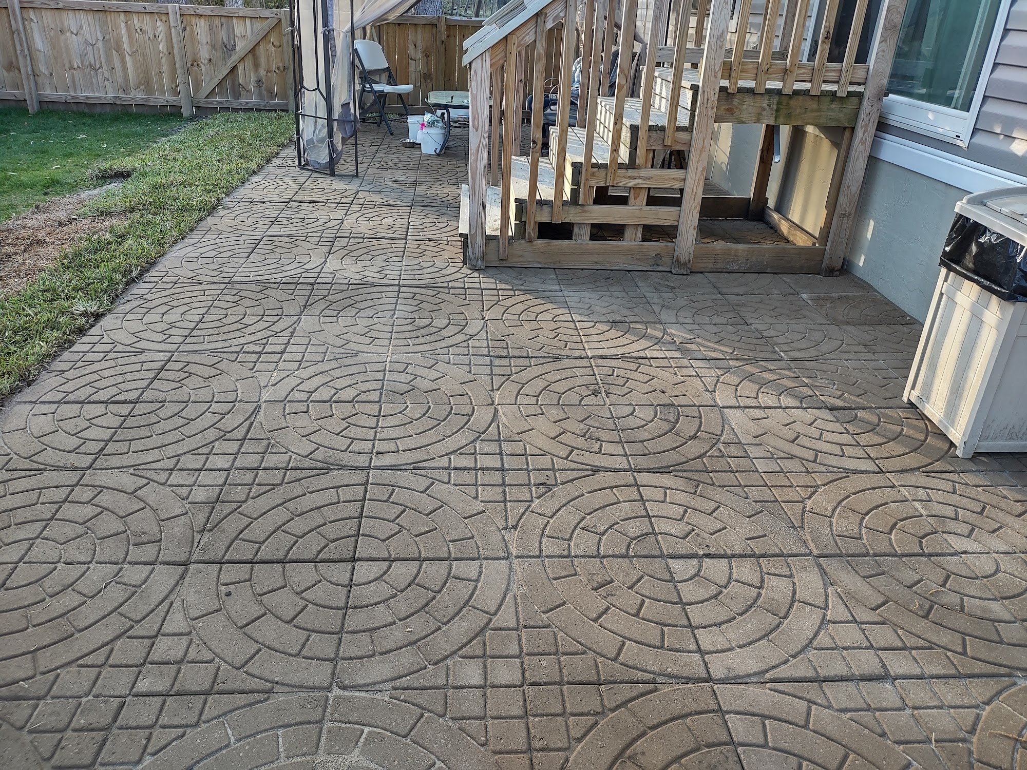 Stamped concrete patio